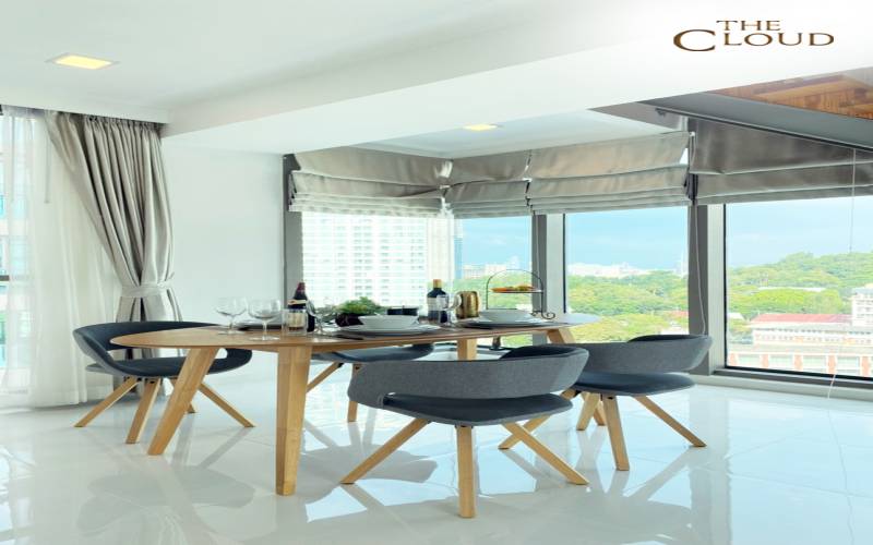 Large 1 bedroom duplex condo for rent in Pattaya, Large 1 bedroom condo for rent in Pattaya, The Cloud condominium for rent, Property Excellence, Pattaya condo rental