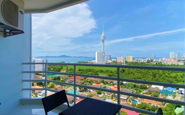 Studio, for rent, Jomtien Beach, View Talay 5D, beach, ocean view